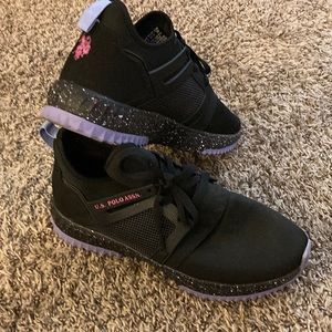 US Polo ASSN Womens Black Sneakers